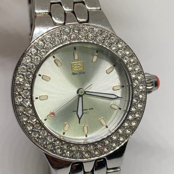 Mark Ecko “Non-stop” quartz analog women’s watch 35mm case silver tone running - Picture 2 of 7